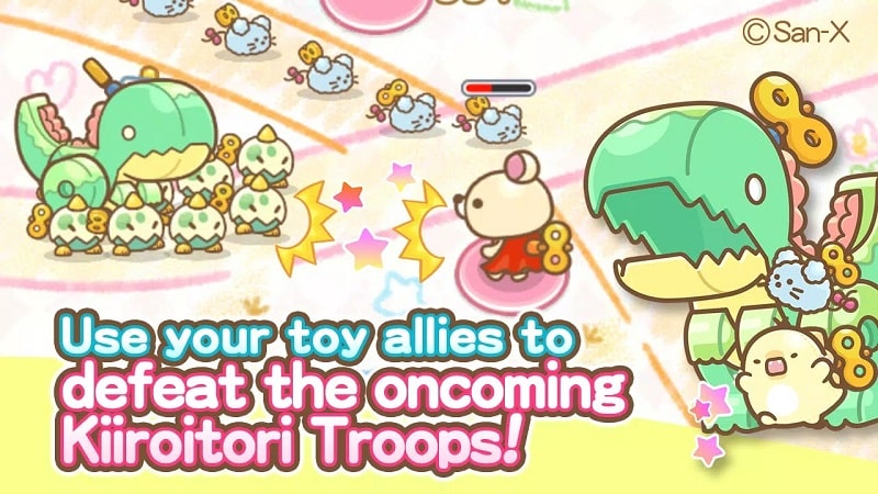 Chiến đấu phòng thủ trước kẻ địch trong Korilakkuma Tower Defense