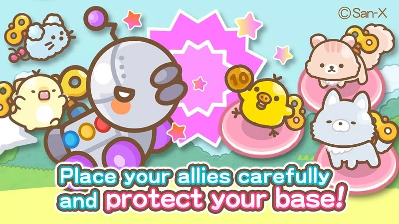 Anh hùng đồ chơi trong trò chơi Korilakkuma Tower Defense