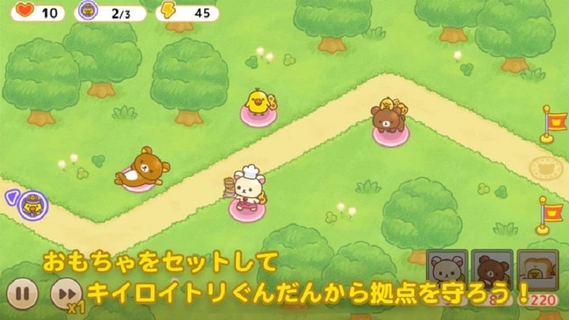 Bảo vệ vùng đất của bạn trong Korilakkuma Tower Defense