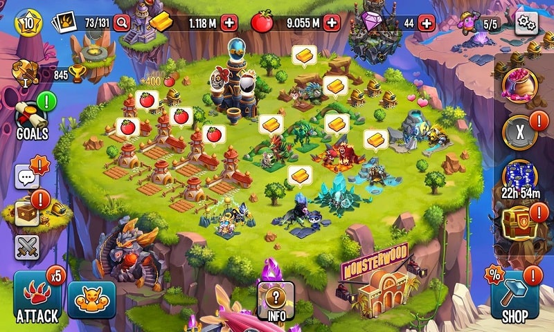 Đồ họa và âm thanh tuyệt vời trong Monster Legends